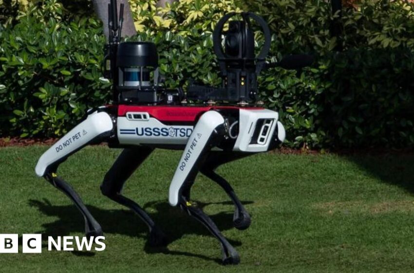 On patrol at Mar-a-Lago, robotic dogs have their moment