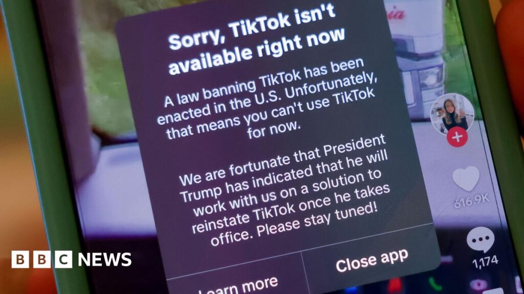 TikTok goes offline in the US hours before ban comes in